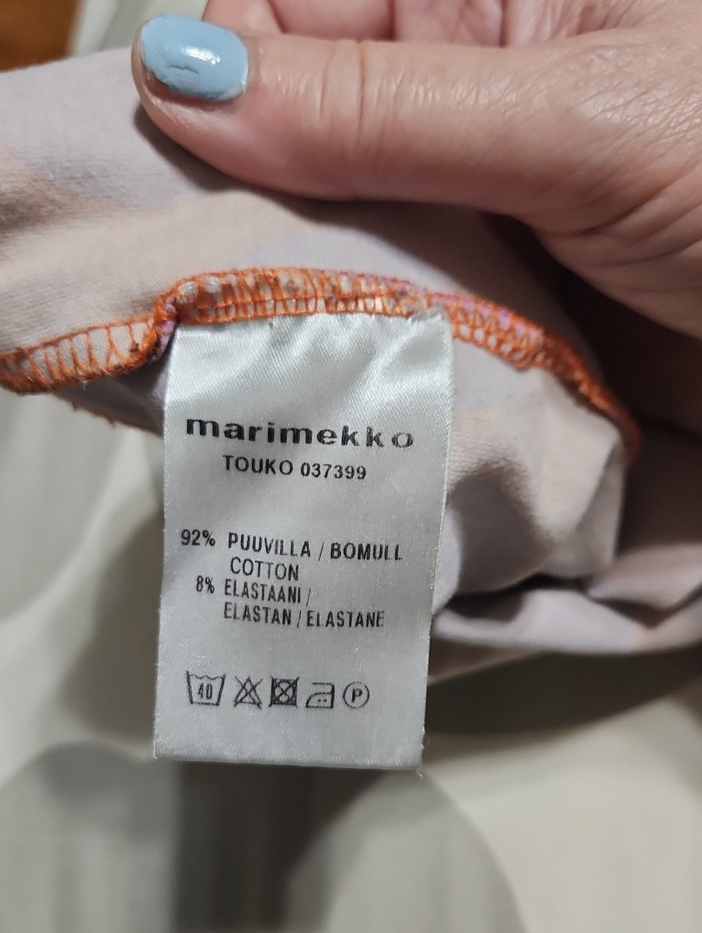Marimekko Touko Pallo ( Polka Dot) Orange / Purple Long Sleeves Kids Top - Picture 3 of 6